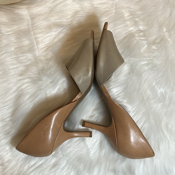 Franco Sarto Tan Nude Open Toe Heels Shoes - Picture 10 of 16